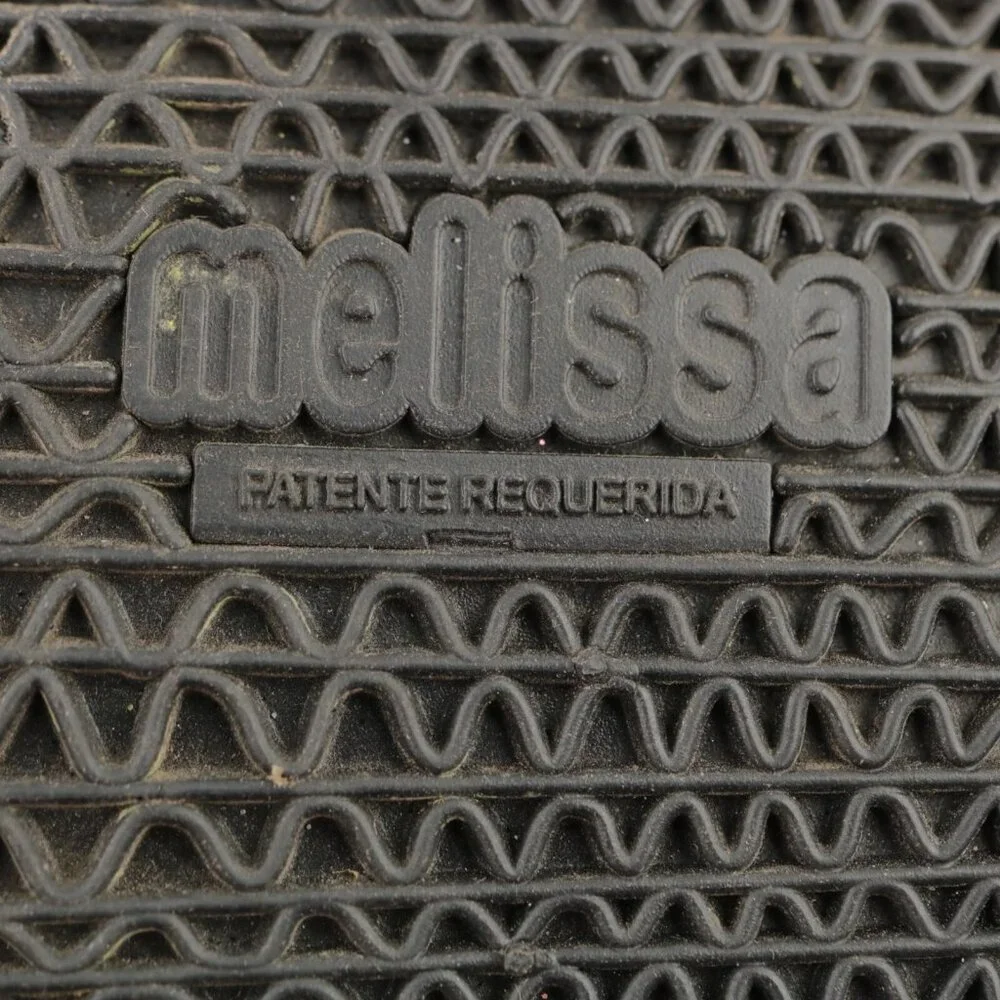 Melissa x Campana Womens Papel Ballet Flats Size 6 Gray Jelly Woven Details Shoe